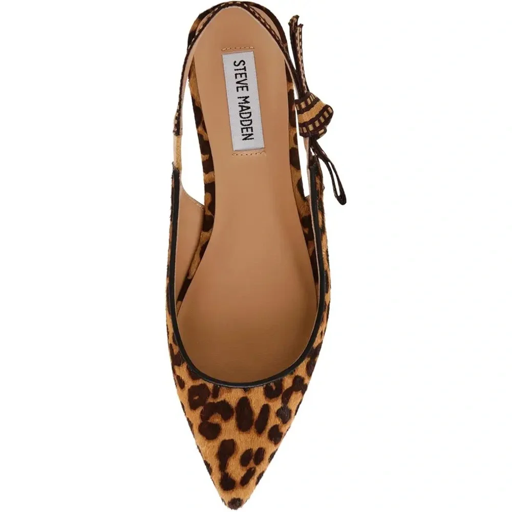 NWOB $99 Steve Madden Olsen Real Fur Leather-lined Ballet Flats 7M - Picture 5 of 8